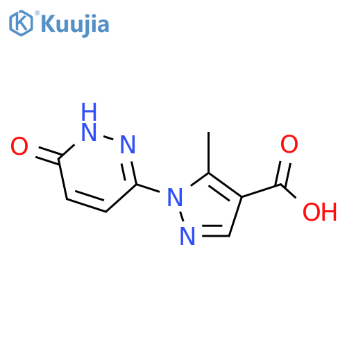 5-methyl-1-(6-oxo-1,6-dihydropyridazin-3-yl)-1H-pyrazole-4-carboxylic acid structure