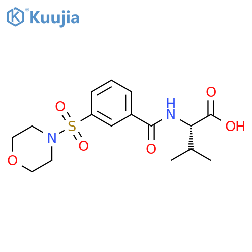 (2S)-3-methyl-2-{[3-(morpholine-4-sulfonyl)phenyl]formamido}butanoic acid structure