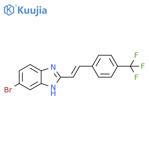 6-Bromo-2-[(1E)-2-[4-(trifluoromethyl)phenyl]ethenyl]-1H-benzimidazole structure