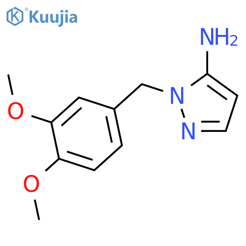 1-(3,4-dimethoxyphenyl)methyl-1H-pyrazol-5-amine structure