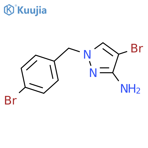 4-bromo-1-(4-bromophenyl)methyl-1H-pyrazol-3-amine structure
