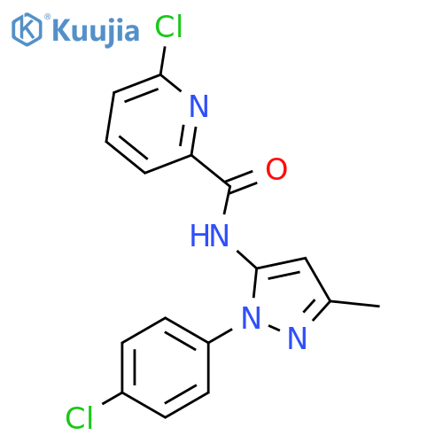 6-chloro-N-1-(4-chlorophenyl)-3-methyl-1H-pyrazol-5-ylpyridine-2-carboxamide structure