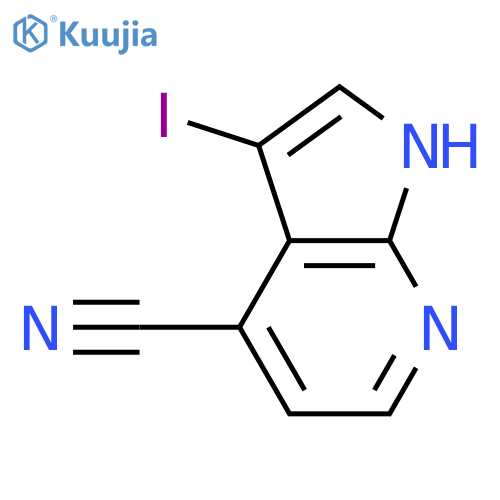 3-Iodo-1H-pyrrolo[2,3-b]pyridine-4-carbonitrile structure