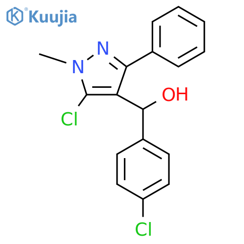 (5-chloro-1-methyl-3-phenyl-1H-pyrazol-4-yl)(4-chlorophenyl)methanol structure