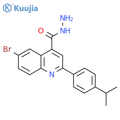 6-Bromo-2-(4-isopropylphenyl)quinoline-4-carbohydrazide structure