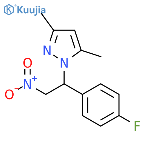 1-1-(4-fluorophenyl)-2-nitroethyl-3,5-dimethyl-1H-pyrazole structure