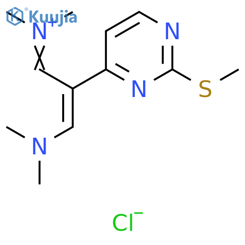 4-Pyrimidineethanaminium, β-[(dimethylamino)methylene]-N,N-dimethyl-2-(methylthio)-, chloride (1:1), (βZ)- structure