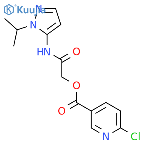 {[1-(propan-2-yl)-1H-pyrazol-5-yl]carbamoyl}methyl 6-chloropyridine-3-carboxylate structure