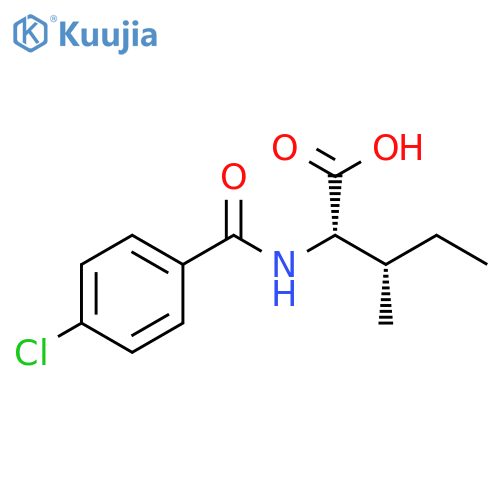 (2S,3S)-2-(4-chlorophenyl)formamido-3-methylpentanoic acid structure