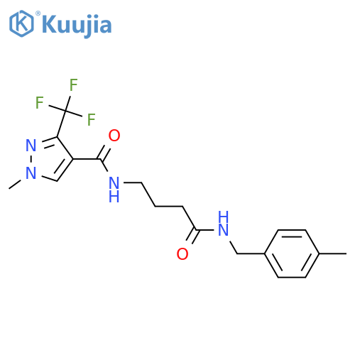 1-METHYL-N-(4-[(4-METHYLBENZYL)AMINO]-4-OXOBUTYL)-3-(TRIFLUOROMETHYL)-1H-PYRAZOLE-4-CARBOXAMIDE structure
