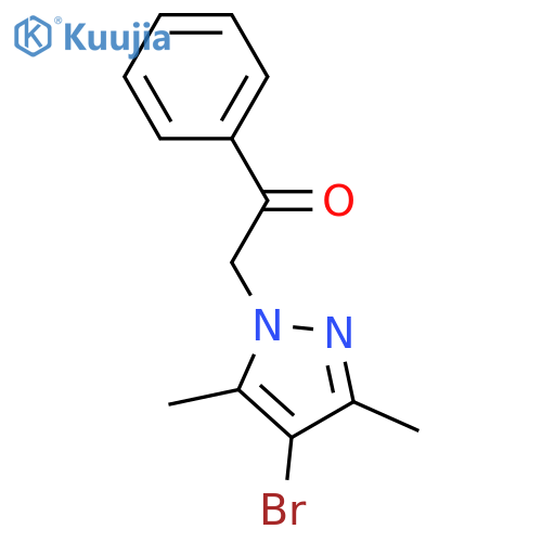 2-(4-BROMO-3,5-DIMETHYL-1H-PYRAZOL-1-YL)-1-PHENYL-1-ETHANONE structure