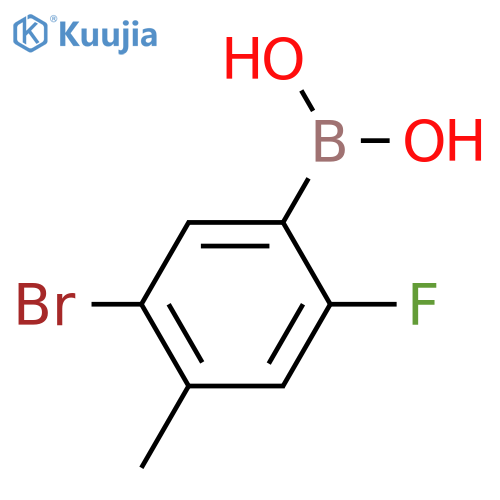 5-Bromo-2-fluoro-4-methylphenylboronic acid structure