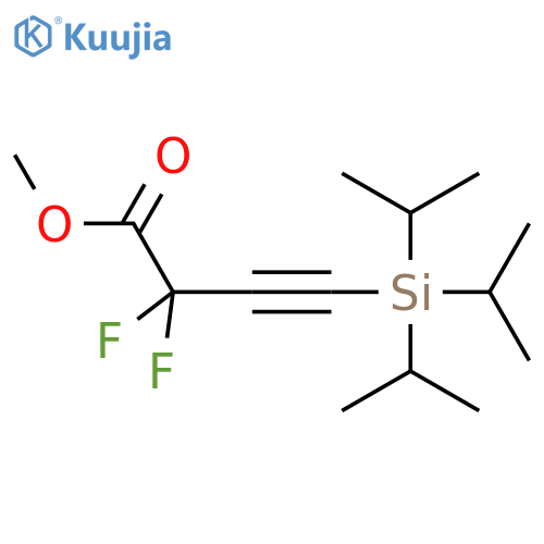 Methyl 2,2-difluoro-4-tri(propan-2-yl)silylbut-3-ynoate structure