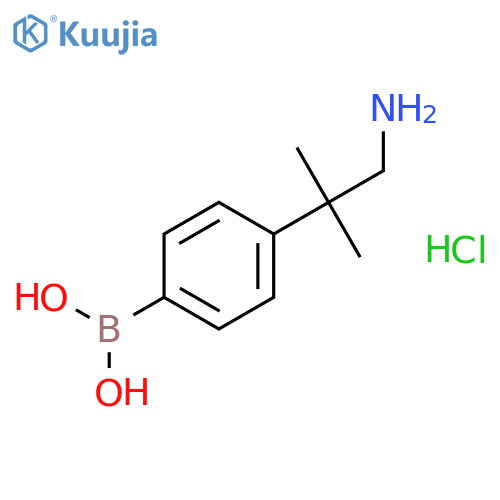 (4-(1-Amino-2-methylpropan-2-yl)phenyl)boronic acid hydrochloride structure