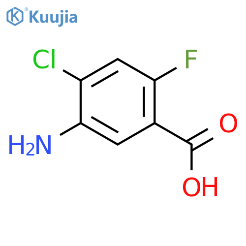 5-Amino-4-chloro-2-fluorobenzoic acid structure
