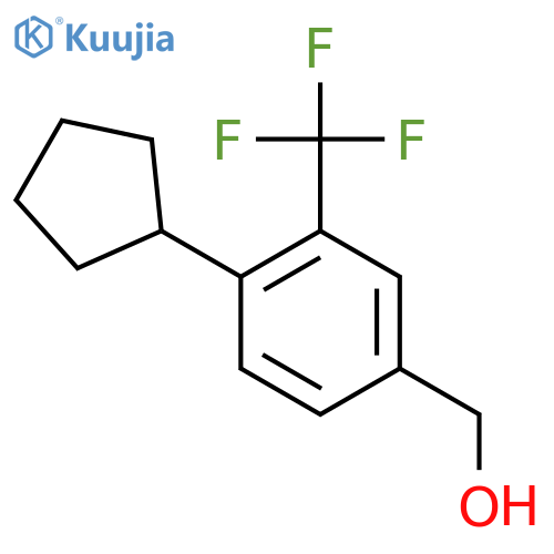 (4-Cyclopentyl-3-(trifluoromethyl)phenyl)methanol structure