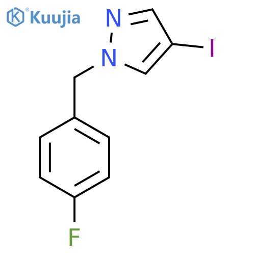 1-(4-fluorophenyl)methyl-4-iodo-1H-pyrazole structure