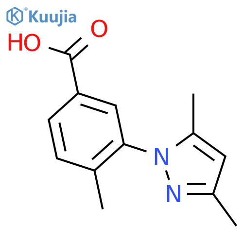 3-(3,5-Dimethyl-pyrazol-1-yl)-4-methyl-benzoic acid structure