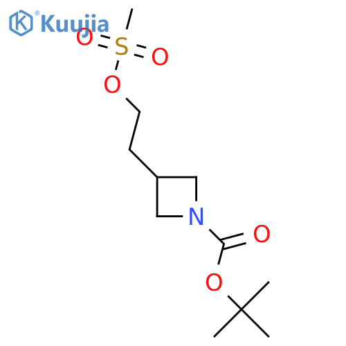 Tert-Butyl 3-(2-((methylsulfonyl)oxy)ethyl)azetidine-1-carboxylate structure