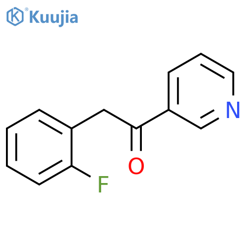 2-(2-fluoro-phenyl)-1-pyridin-3-yl-ethanone structure