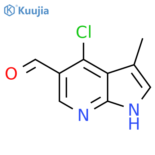 4-chloro-3-methyl-1H-Pyrrolo[2,3-b]pyridine-5-carboxaldehyde structure
