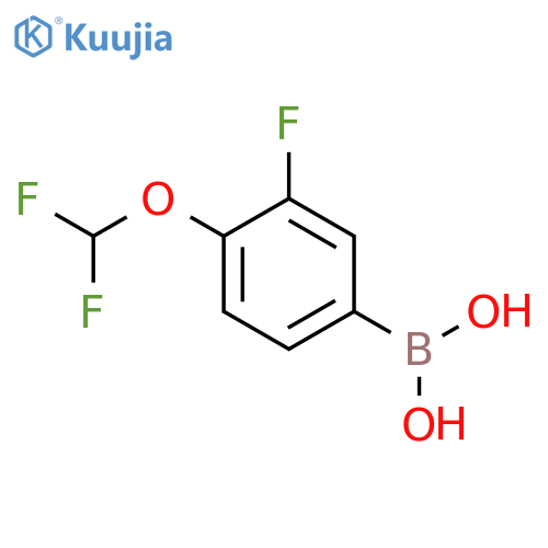 4-(difluoromethoxy)-3-fluorophenylboronic acid structure