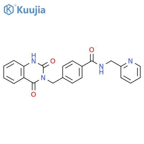 4-(2,4-dioxo-1,2,3,4-tetrahydroquinazolin-3-yl)methyl-N-(pyridin-2-yl)methylbenzamide structure