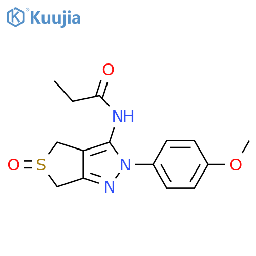 N-2-(4-methoxyphenyl)-5-oxo-2H,4H,6H-5lambda4-thieno3,4-cpyrazol-3-ylpropanamide structure