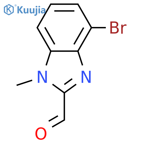 4-Bromo-1-methyl-1H-benzodimidazole-2-carbaldehyde structure