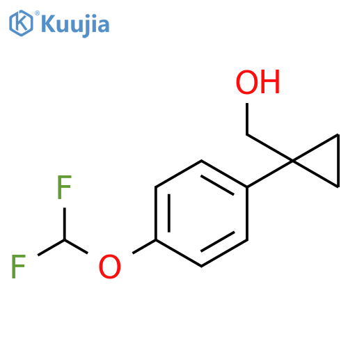 {1-4-(difluoromethoxy)phenylcyclopropyl}methanol structure
