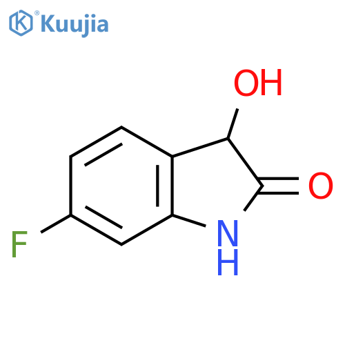 6-fluoro-3-hydroxy-2,3-dihydro-1H-indol-2-one structure