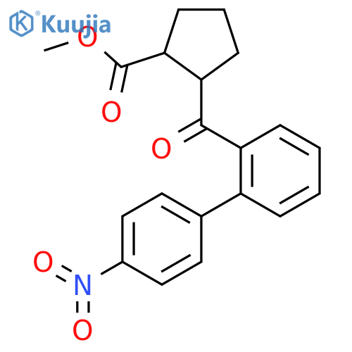 (1R,2R)-Methyl 2-(4'-nitrobiphenylcarbonyl)cyclopentanecarboxylate structure