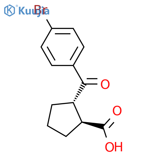 (1s,2s)-2-(4-bromobenzoyl)cyclopentane-1-carboxylic Acid structure