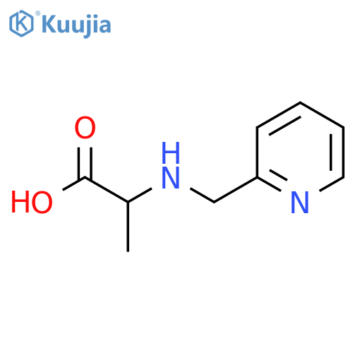 2-{[(pyridin-2-yl)methyl]amino}propanoic acid structure