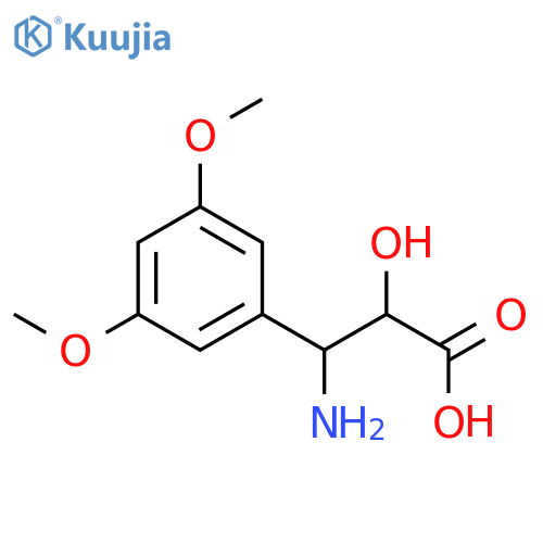 (2S,3S)-3-Amino-3-(3,5-dimethoxyphenyl)-2-hydroxypropanoic acid structure
