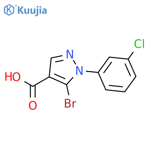 5-Bromo-1-(3-chlorophenyl)-1H-pyrazole-4-carboxylic acid structure