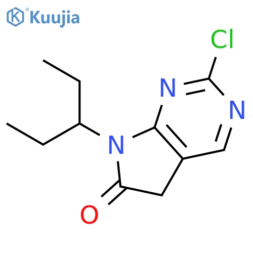 2-Chloro-7-(pentan-3-yl)-5H-pyrrolo[2,3-d]pyrimidin-6(7H)-one structure