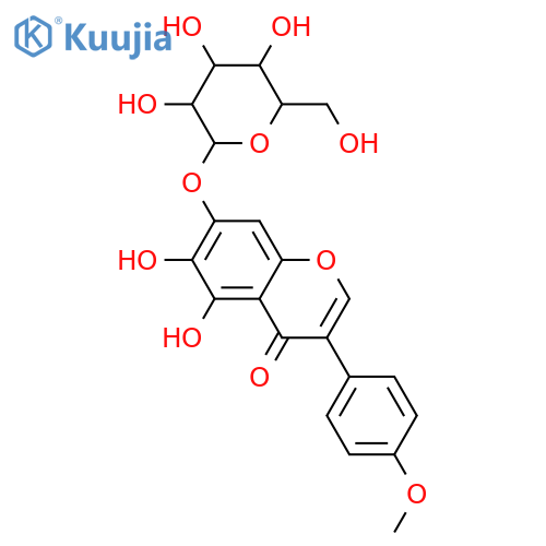 4',5,6,7-Tetrahydroxyisoflavone; 4'-Me ether, 7-O-β-D-glucopyranoside structure