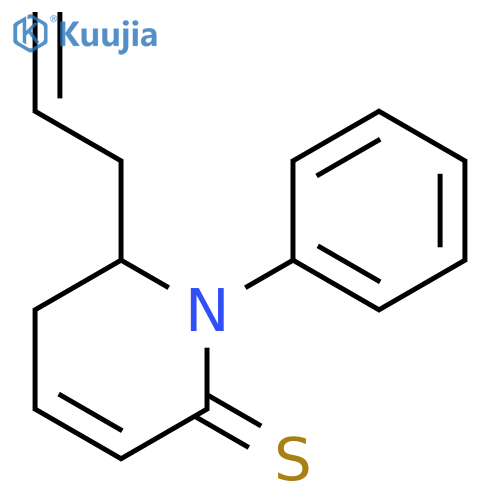 2(1H)-Pyridinethione,  5,6-dihydro-1-phenyl-6-(2-propen-1-yl)- structure