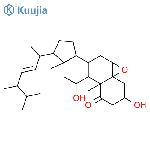 5,6-Epoxy-3,11-dihydroxyergost-22-en-1-one; (3β,5β,6β,11α,22E,24R)-form structure
