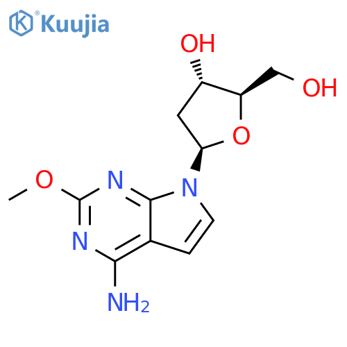 7-(2-Deoxy-β-D-erythro-pentofuranosyl)-2-methoxy-7H-pyrrolo[2,3-d]pyrimidin-4-amine structure
