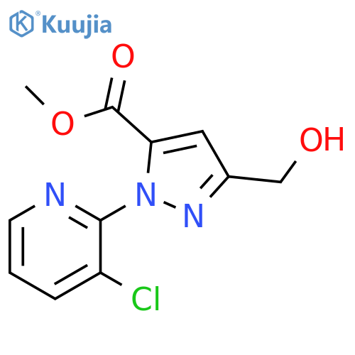 methyl 1-(3-chloropyridin-2-yl)-3-(hydroxymethyl)-1H-pyrazole-5-carboxylate structure