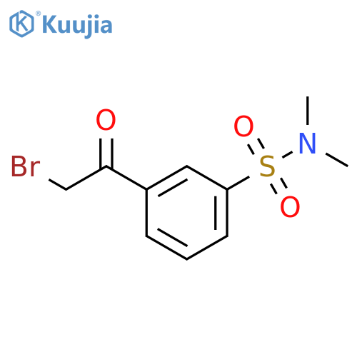 Benzenesulfonamide, 3-(2-bromoacetyl)-N,N-dimethyl- structure