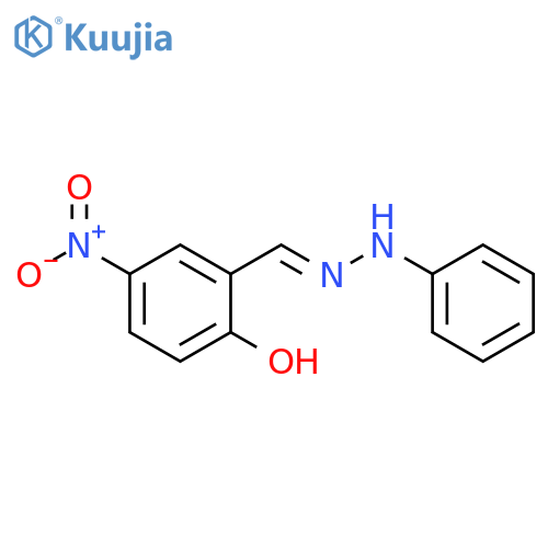 4-nitro-2-(1E)-(2-phenylhydrazin-1-ylidene)methylphenol structure