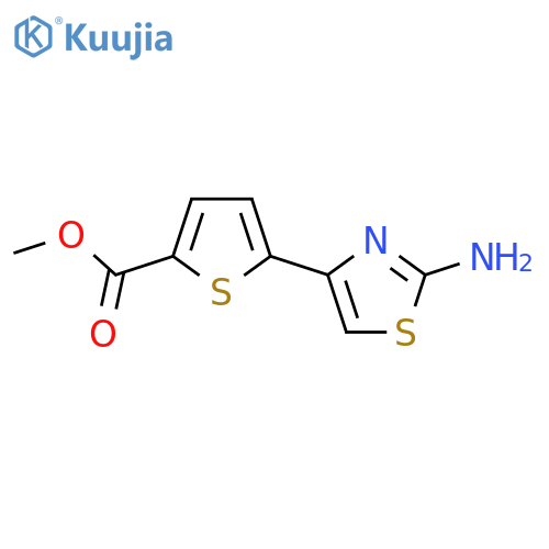 methyl 5-(2-amino-1,3-thiazol-4-yl)thiophene-2-carboxylate structure