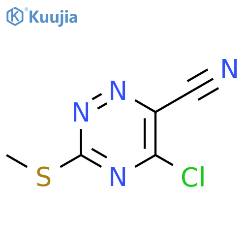 5-Chloro-3-(methylthio)-1,2,4-triazine-6-carbonitrile structure