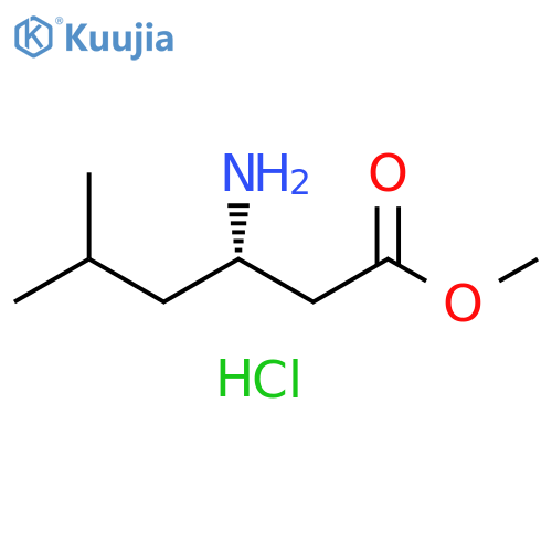methyl (3S)-3-amino-5-methylhexanoate hydrochloride structure