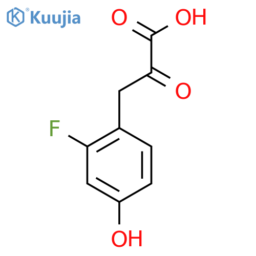 3-(2-fluoro-4-hydroxyphenyl)-2-oxopropanoic acid structure