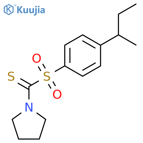 Pyrrolidine, 1-[[[4-(1-methylpropyl)phenyl]sulfonyl]thioxomethyl]- structure