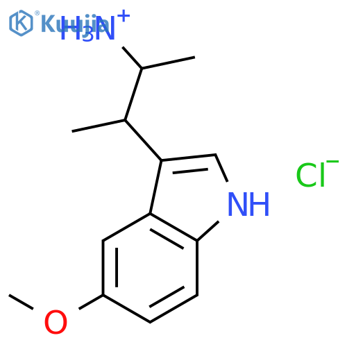 3-(5-methoxy-1h-indol-3-yl)butan-2-ylazanium;chloride structure